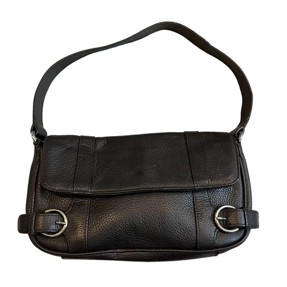 LOFT Handbags - ANNE TAYLOR LOFT Brown Leather Baguette Handbag
